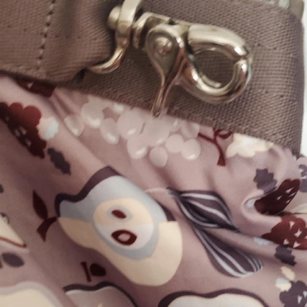 Lesportsac LaFrance Boston Tote 2 Way Fruit Fruit Pattern Tote - Brown and Cream